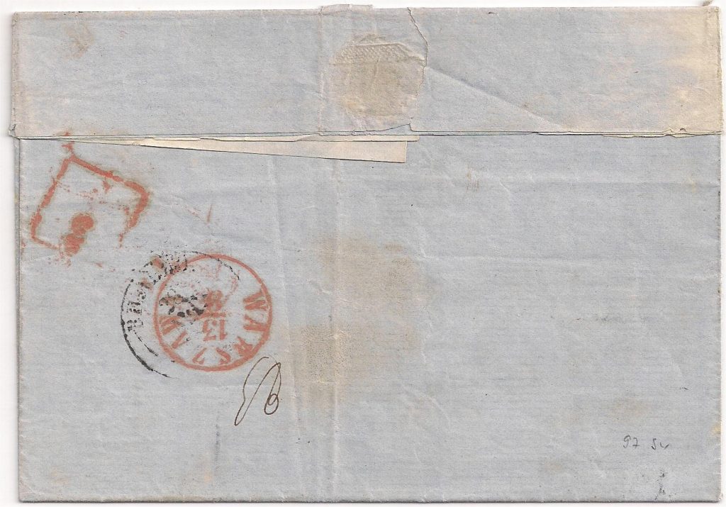 On the backside the departure postmark of Vilnius and the arrival postmark of Warsaw.